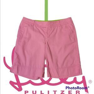 Lilly Pulitzer Palm Beach Pink Shorts 8 Stretch Twill Tailored Chino